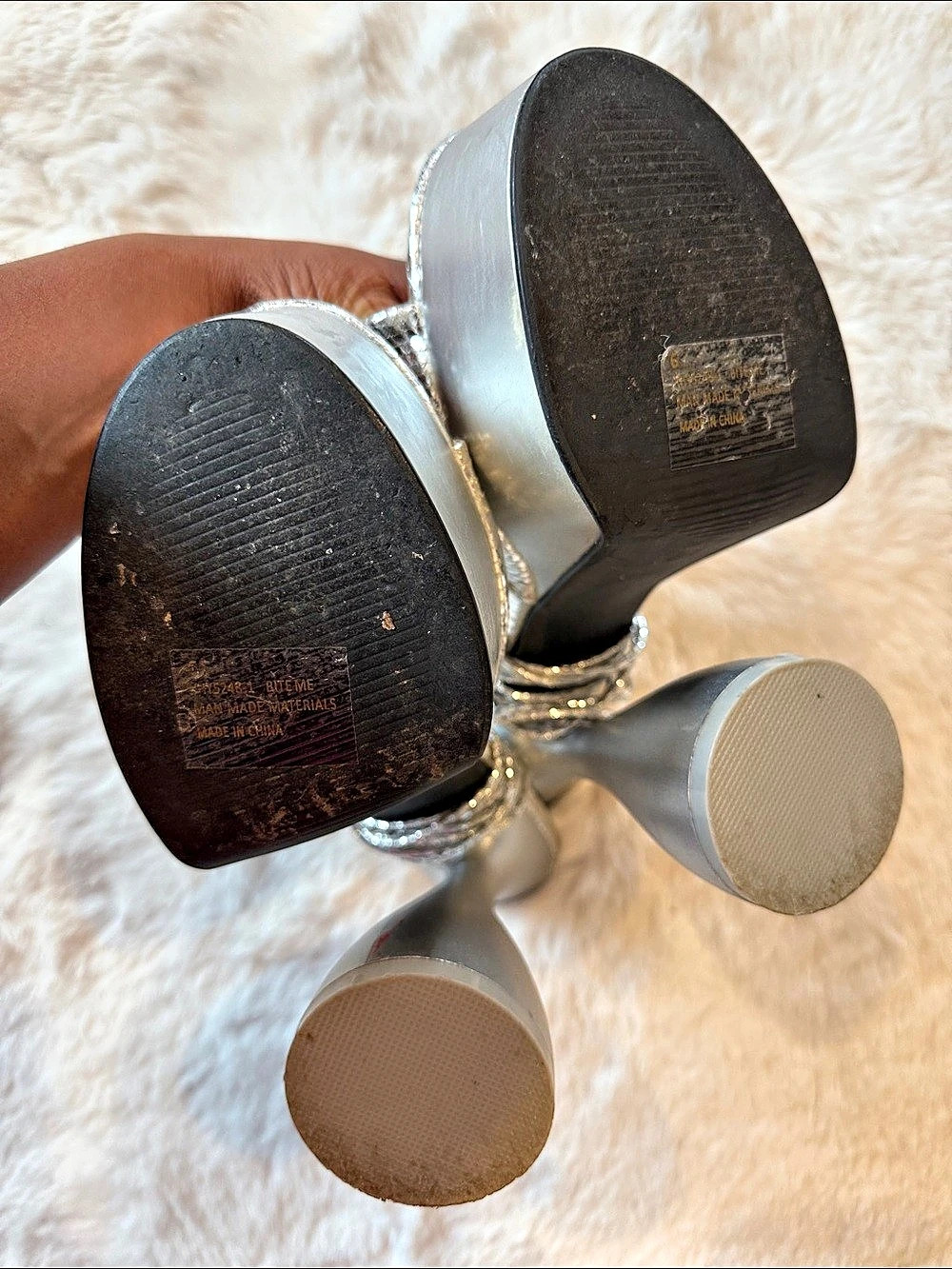 Silver Platform Heels - Picture 3 of 3